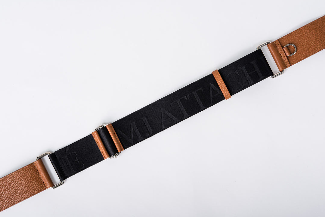 Brown Cross Body Strap with D-Ring