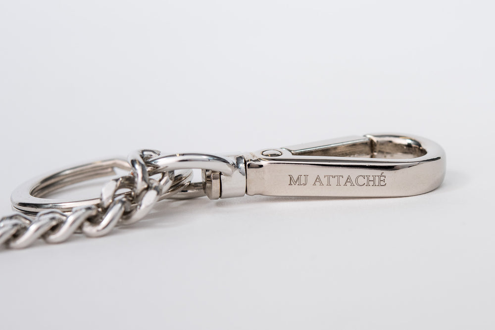 up close view of branded snap hook